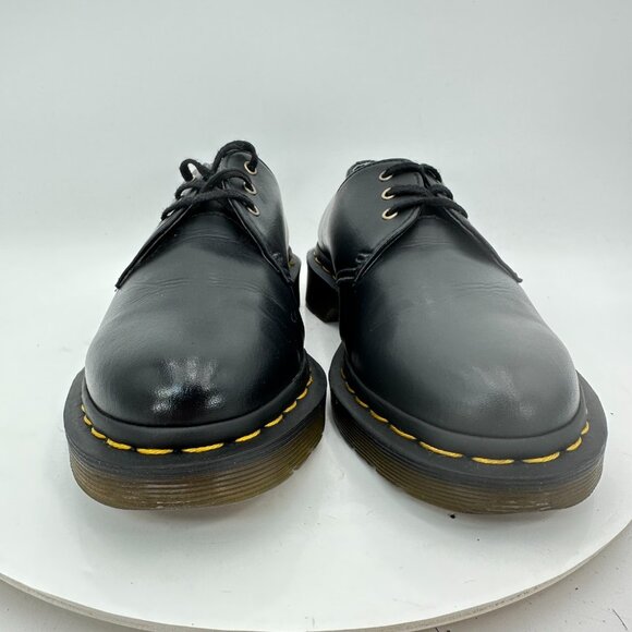 Dr Martens The Original 14046 Women Size 6 Black Leather Low Top Derby Shoes - Picture 3 of 11